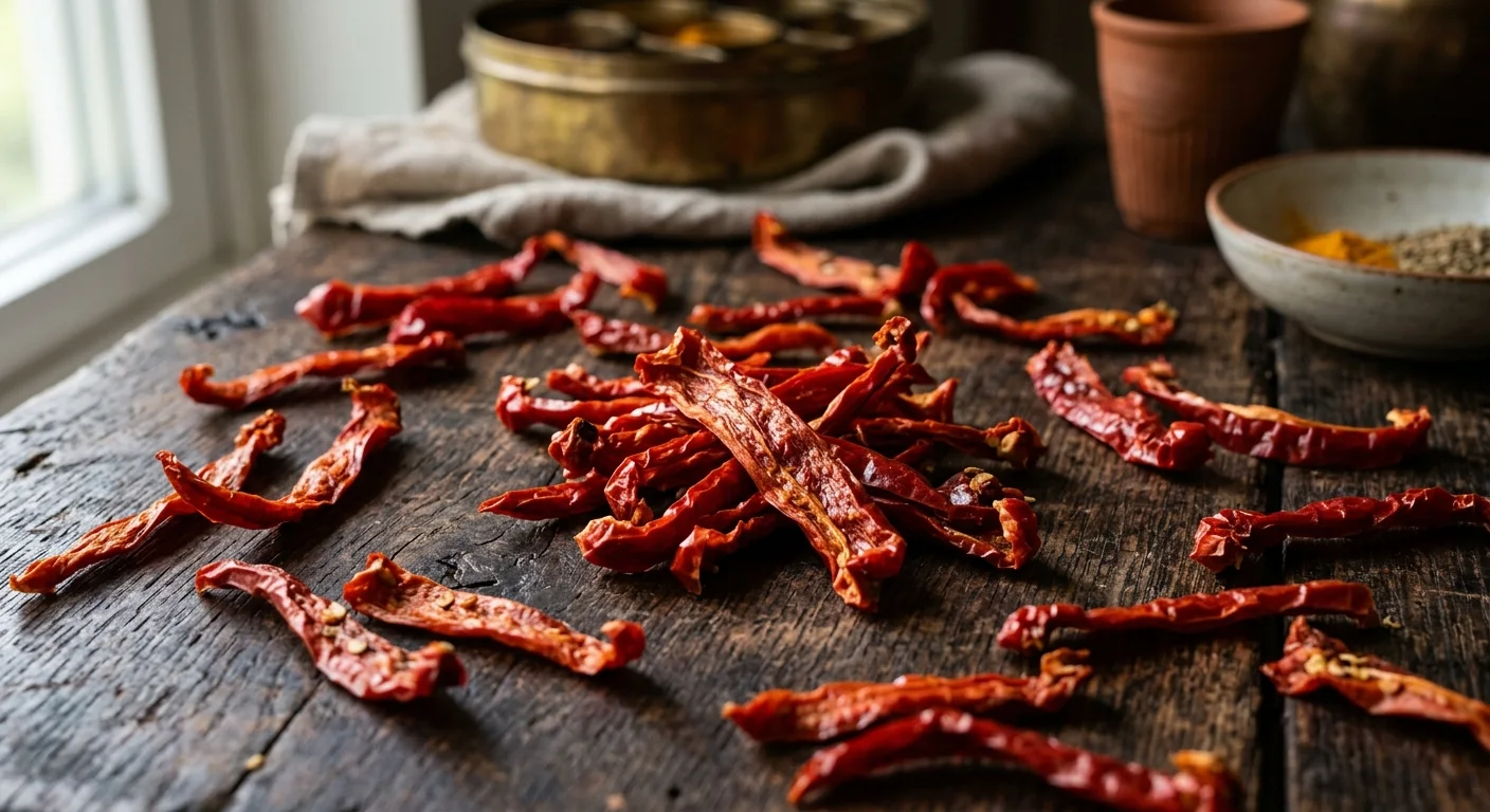 Dehydrated Red Bell Pepper Strips (Lal Shimla Mirch)